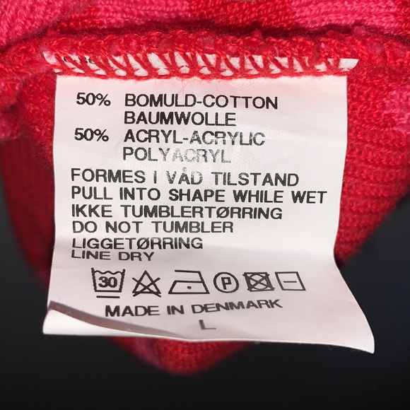 Skovhuus Striped Polka Dot 3/4 Sleeve Scoop neck Patterned Sweater Cinched Waist - Picture 8 of 8